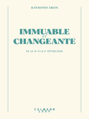 cover image of Immuable et changeante